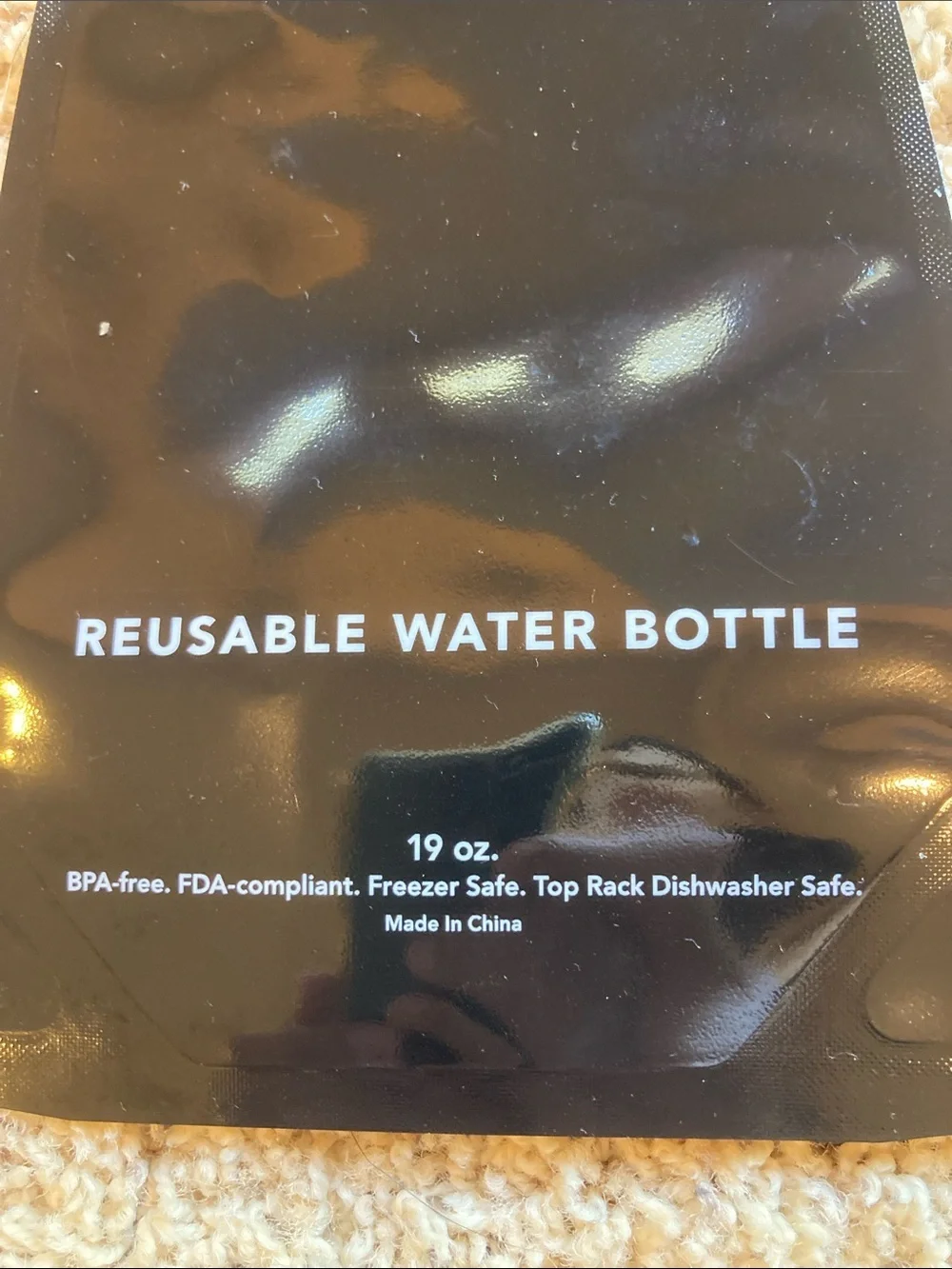 Reusable Collapsible Water Bottle - Black